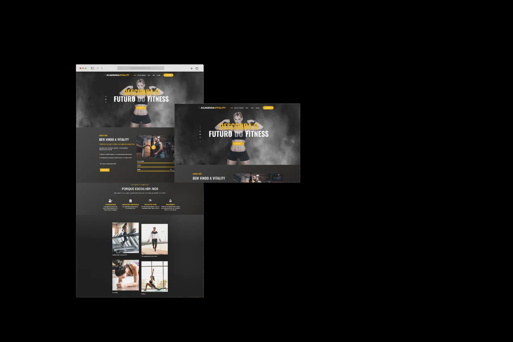 Landing Page Academia Vitality
